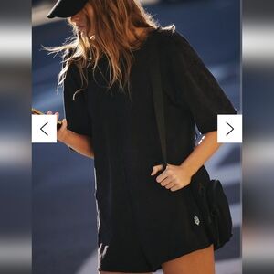 FP Movement by Free People Hot Shot Tee Romper in Black